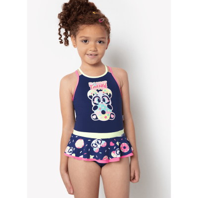 Maio com Proteção Solar Menina Panda Donut