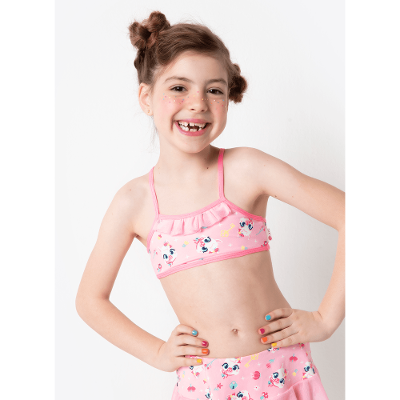Biquíni com Proteção Solar Bebê Menina Lhama Secrets