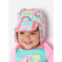 Chapéu com Proteção Solar Bebê Menina Unicórnio Cherry - 1