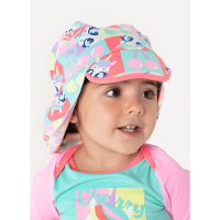 Chapéu com Proteção Solar Bebê Menina Unicórnio Cherry - 3