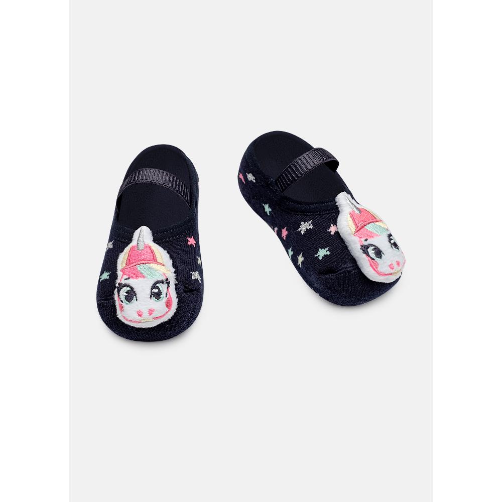 Meia Sapatilha Antiderrapante Menina Unicórnio Skate com LED - 1