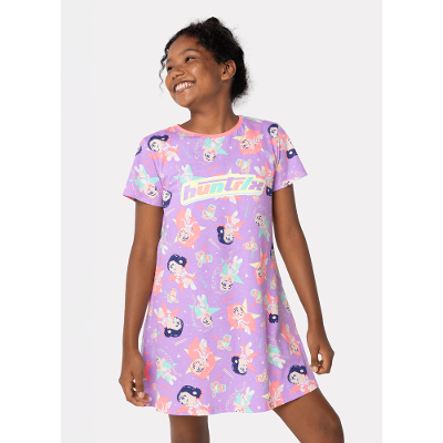 Camisola Manga Curta Algodão Menina Guerreiras do K-Pop