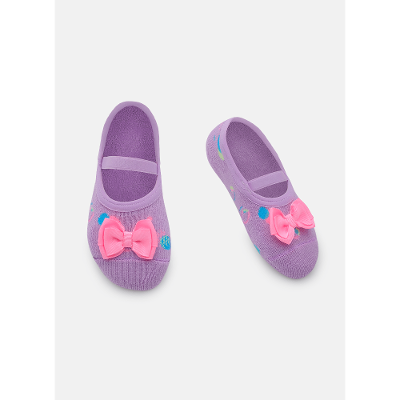 Meia Sapatilha Antiderrapante Bebê Menina Geométrica