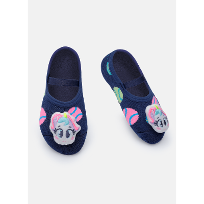 Meia Sapatilha Antiderrapante Bebê Menina Unicórnio Tênis com LED