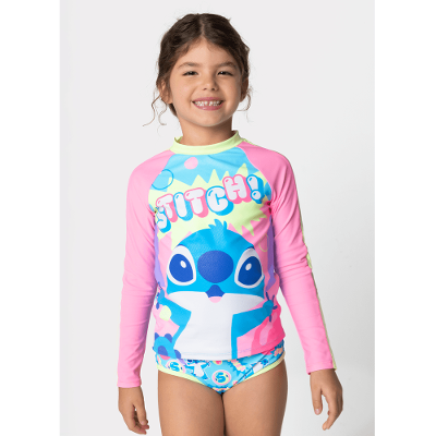 Conjunto Camiseta e Calcinha Menina Stitch