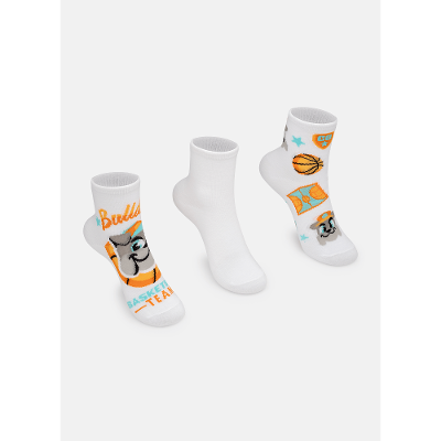 Kit com 3 meias Menino Basquete