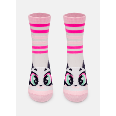 Meia Soquete Transparente Menina Panda Miami