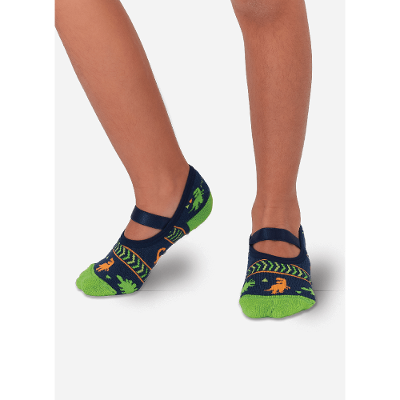 Meia Sapatilha Antiderrapante Menino Dinossauro