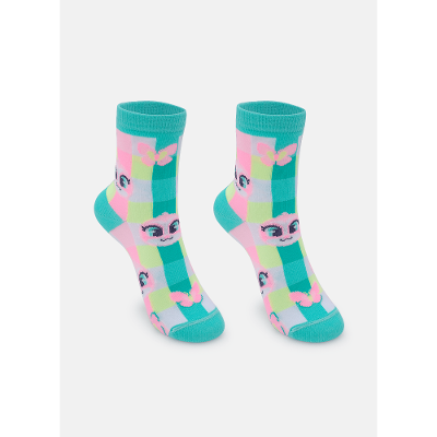 Meia Soquete Menina Preguiça Picnic