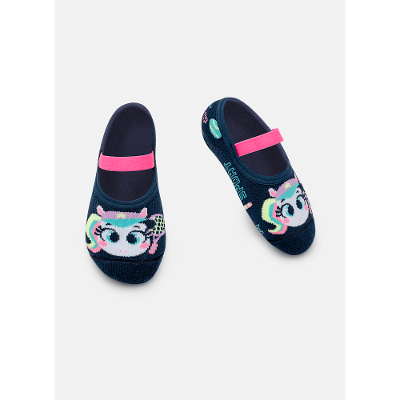 Meia Sapatilha Antiderrapante Menina Unicórnio Tênis