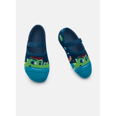 Meia Sapatilha Antiderrapante Menino Jacaré Relax