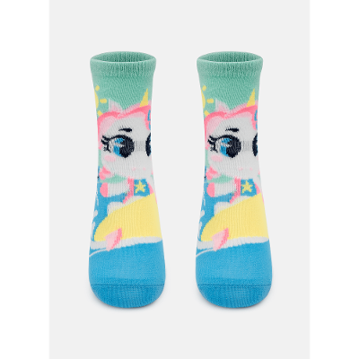 Meia Soquete Menina Unicórnio Aloha