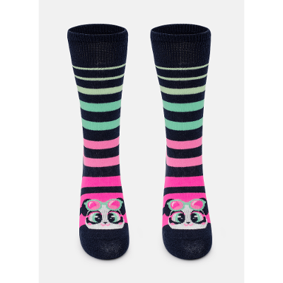 Meia Cano 3/4 Menina Panda Miami