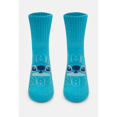 Meia Botinha Antiderrapante Unissex Kids Stitch