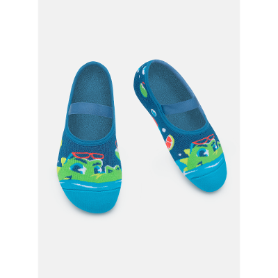 Meia Sapatilha Antiderrapante Menino Teen Jacaré Relax