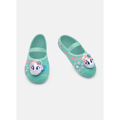 Meia Sapatilha Menina com Aplique de Led Unicórnio Aloha