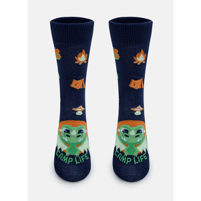 Meia Cano 3/4 Menino Dragão Camping