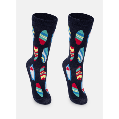 Meia Cano Longo Menino Teen Tubarão Aloha