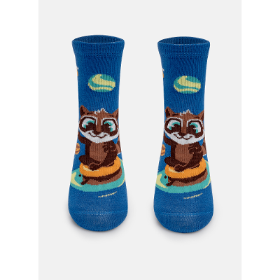 Meia Soquete Menino Guaxinim Chocolate