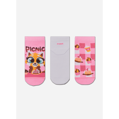 Kit com 3 Meias Menina Raposa Picnic