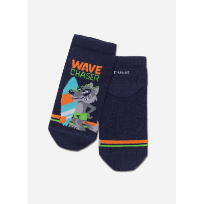 Meia Cano Curto Menino Lobo Surfista