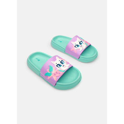 Chinelo Slide Menina Gata Sereia