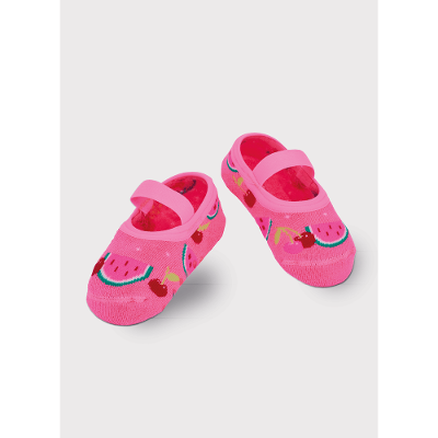 Meia Sapatilha Antiderrapante Bebê Menina Melancia