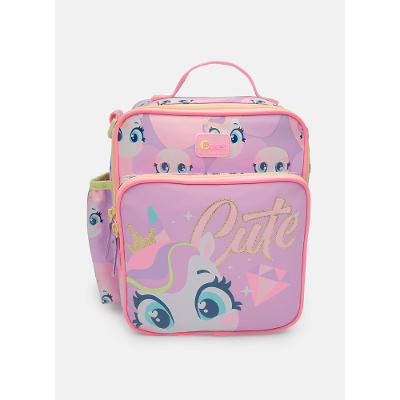 Lancheira Térmica com Bolso Frontal Unicórnio Diamante