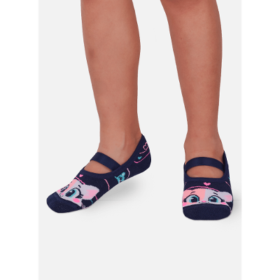 Meia Sapatilha Antiderrapante Menina Gatinha