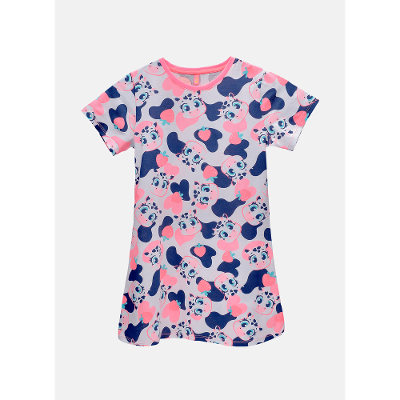 Camisola Manga Curta Algodão Menina Teen Vaca Romântica