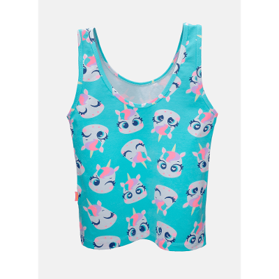 Regata Algodão Menina Teen Unicórnio
