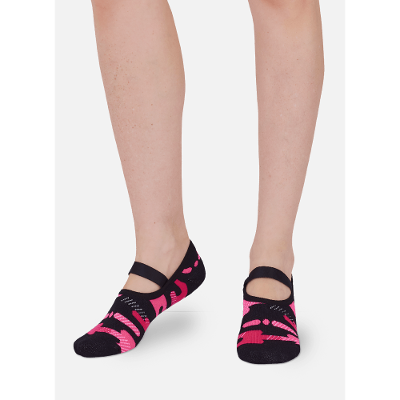Meia Sapatilha Antiderrapante Adulto Feminina Pilates Rosa