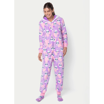 Macacão Manga Longa Soft Feminino Unicórnio Diamante
