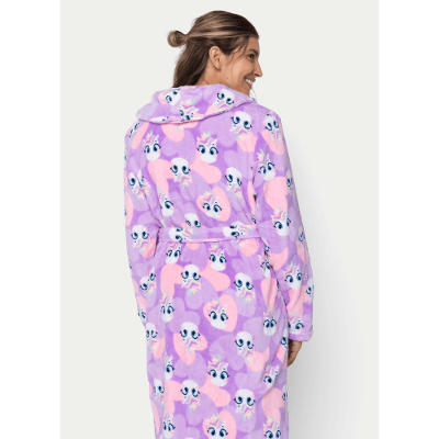 Roupão Manga Longa Soft Feminino Unicórnio Diamante