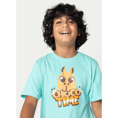 Pijama Manga Curta Algodão Menino Teen Capivara Chocolate