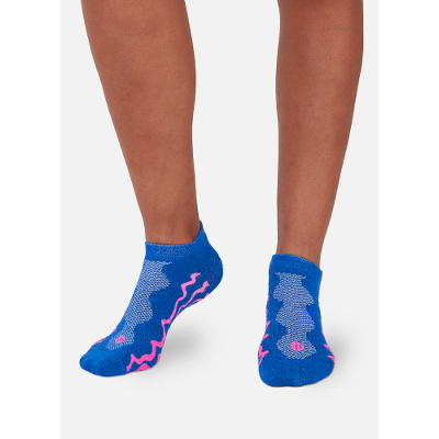 Meia Cano Micro Feminina Pilates Azul