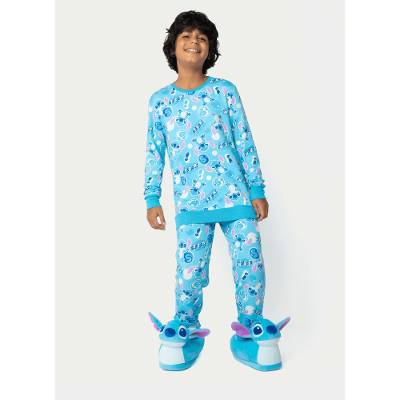 Pijama Manga Longa Ultra Visco Menino Teen Stitch