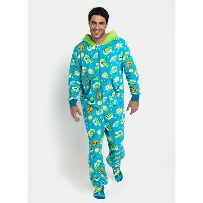 Macacão Manga Longa Soft Masculino Dino Astronauta