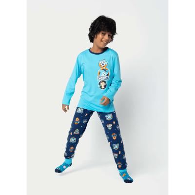 Pijama Manga Longa Algodão Menino Teen Tuba Futebol