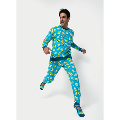 Pijama Manga Longa Ultra Visco Masculino Dino Astronauta