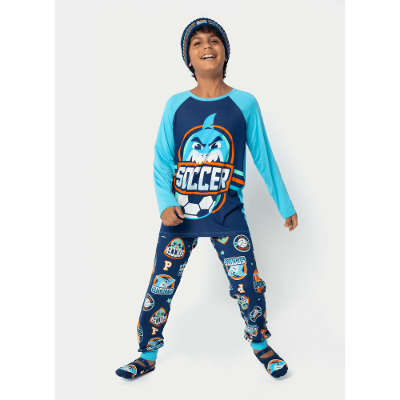 Pijama Manga Longa Viscolycra Menino Teen Tuba Futebol