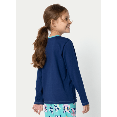 Pijama Manga Longa Algodão Menina Vaca Moosic