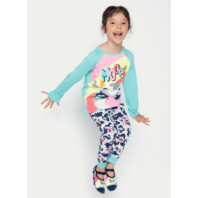 Pijama Manga Longa Viscolycra Menina Vaca Moosic