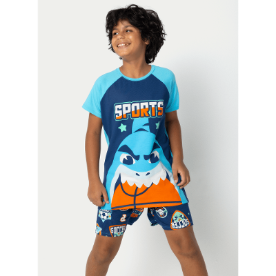 Pijama Manga Curta Viscolycra Menino Teen Tuba Futebol