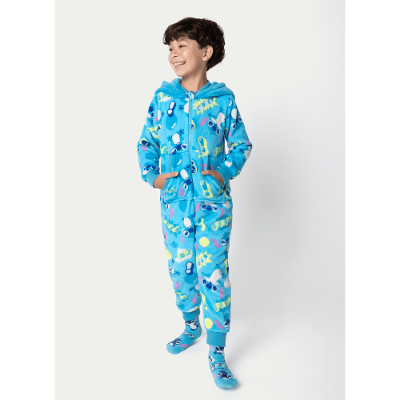 Macacão Manga Longa Soft Menino Stitch