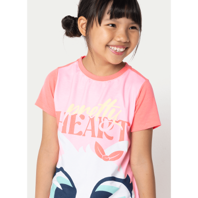 Pijama Manga Curta Viscolycra Menina Gata Cereja