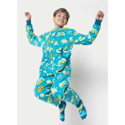 Macacão Manga Longa Soft Menino Teen Dino Astronauta