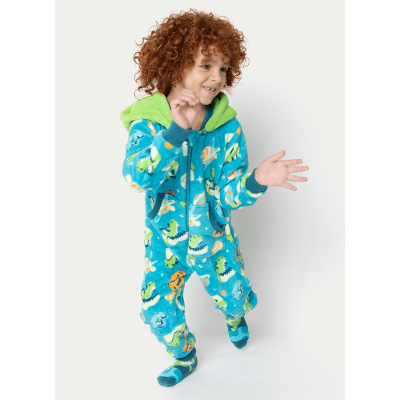 Macacão Manga Longa Soft Menino Dino Astronauta