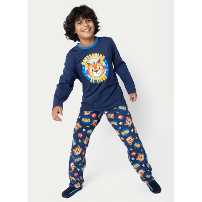 Pijama Manga Longa Algodão Menino Teen Tigre Lucha