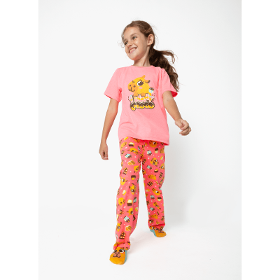 Pijama Manga Curta Menina Capivara Chocolate